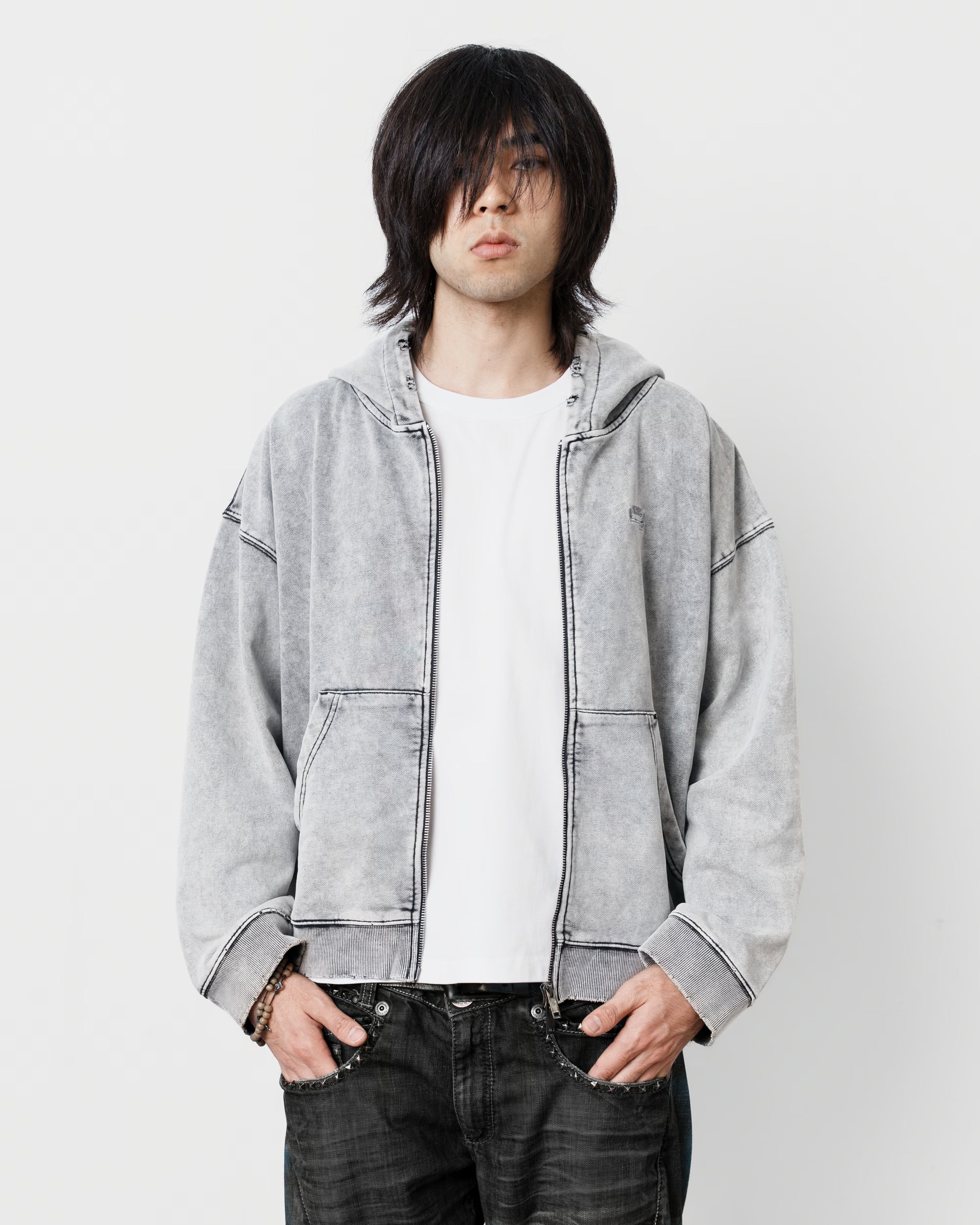 Fangs III Redux Cropped Zip Hoodie