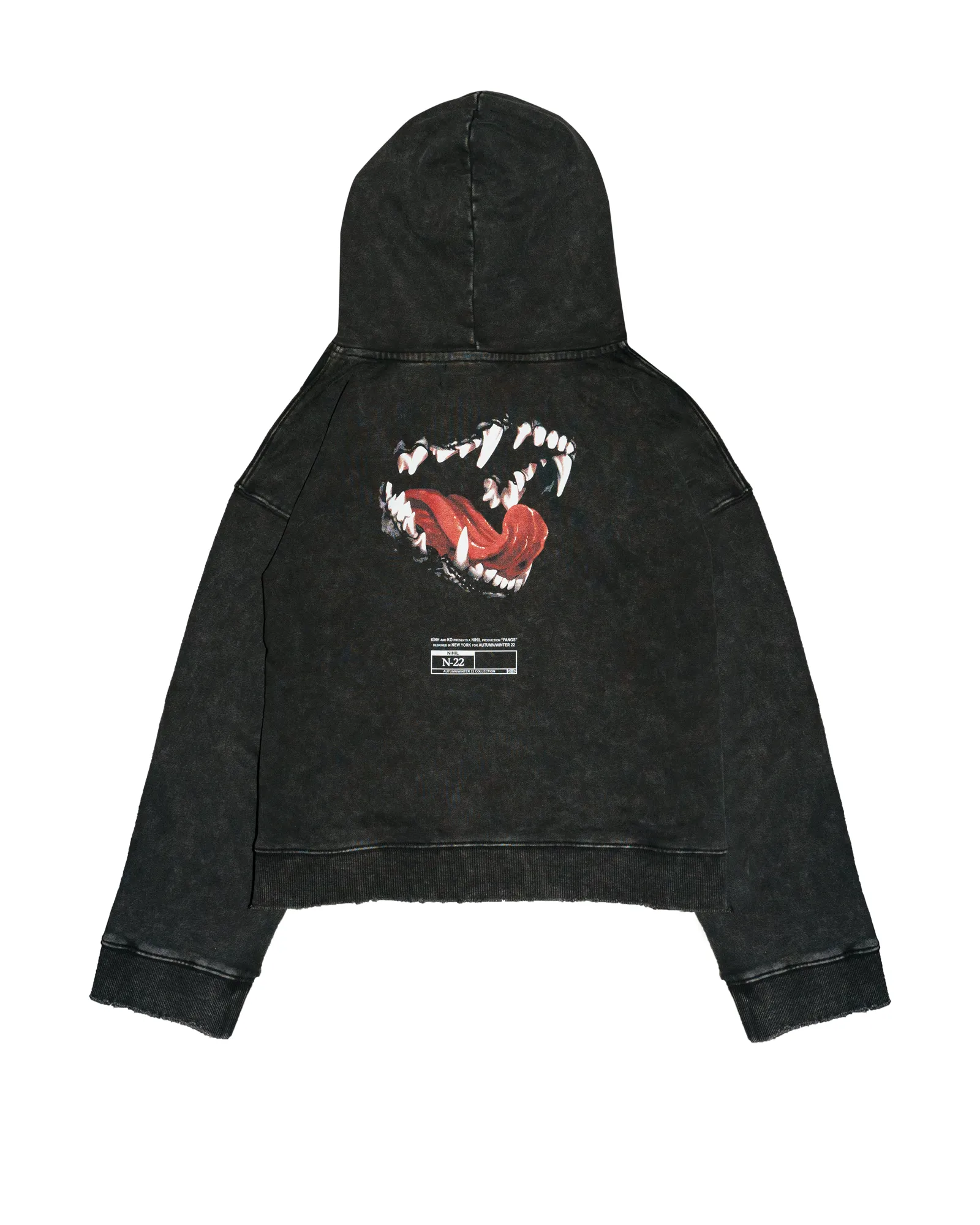 Fangs I Redux Cropped Hoodie