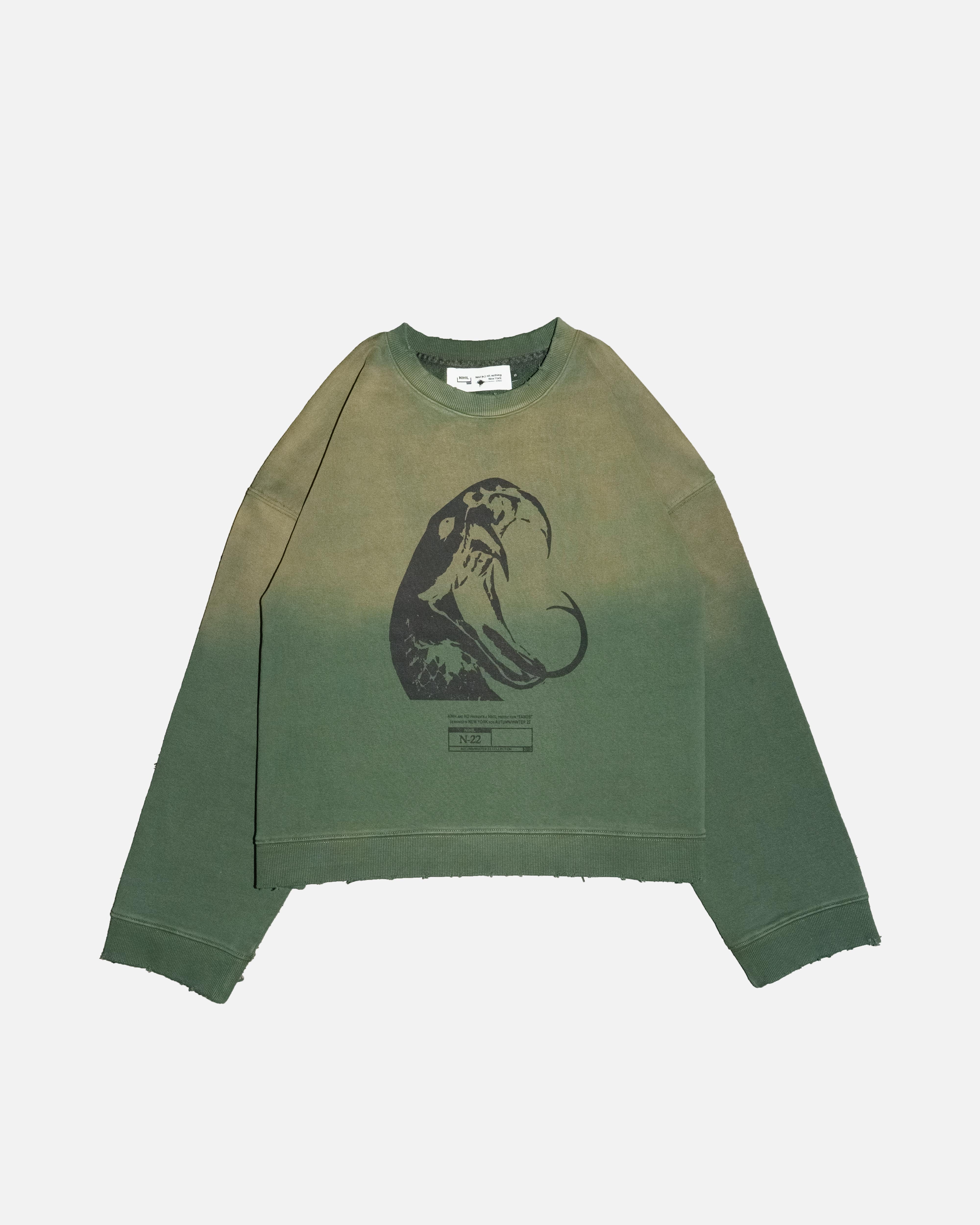 Fangs-2-Cropped-Crewneck-Green