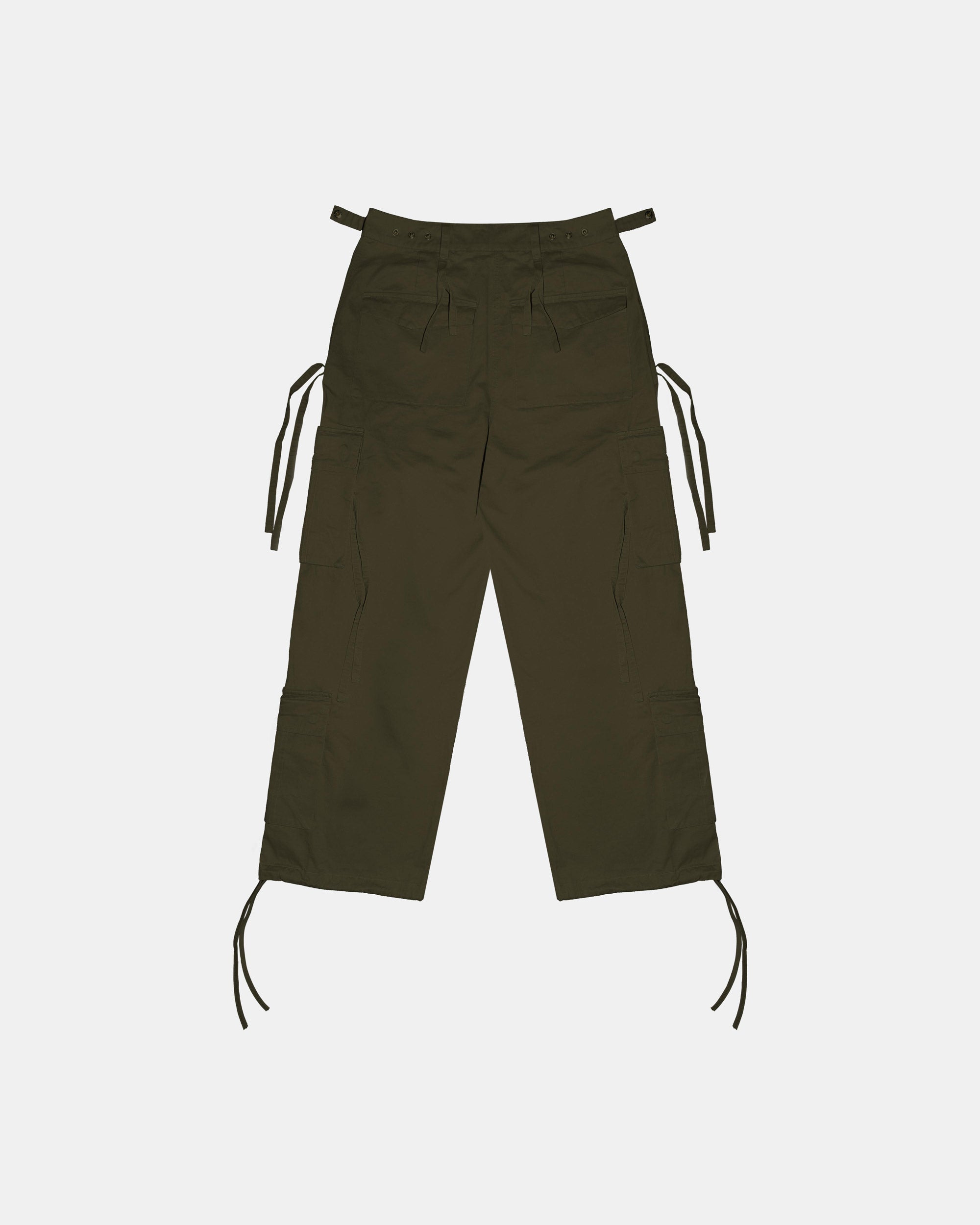 Olive-Cargos-On-White-Back